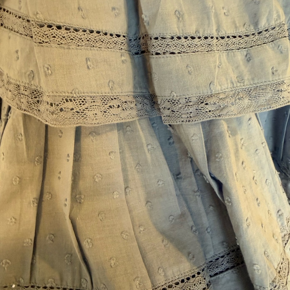 LoveShackFancy Natasha short sleeve eyelet mini dress - Picture 6 of 7